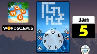 Wordscapes January 5 2022 Daily Puzzle Walkthrough [upl. by Eissehc398]