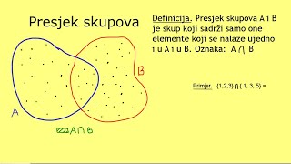 Presjek skupova 1 ∩ 2  ∅ i disjunktni skupovi [upl. by Nerrual]