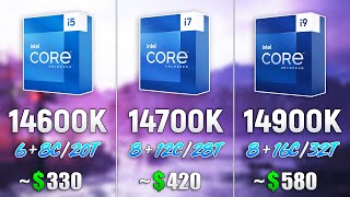 i5 14600K vs i7 14700K vs i9 14900K  Test in 8 Games [upl. by Imeka165]