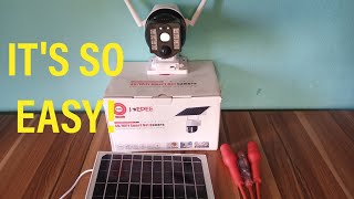 How to install 4GWifi Solar Camera V380 Pro app camera [upl. by Ocirderf350]