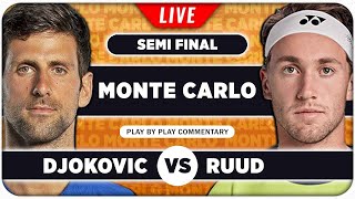 DJOKOVIC vs RUUD • ATP Monte Carlo 2024 SF • LIVE Tennis PlaybyPlay Stream [upl. by Haisa]