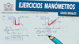 520 Gases EJERCICIOS DE MANÓMETROS con AGUA Y MERCURIO MANOMETERS with WATER AND MERCURY [upl. by Llewop]