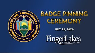 Finger Lakes Law Enforcement Academy Badge Pinning Ceremony [upl. by Stacia]