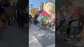 🇸🇪🇵🇸 瑞典 斯德哥爾摩 反戰抗議Antiwar protest at Stockholm Sweden [upl. by Ardried]