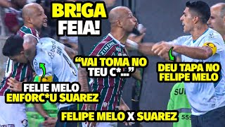 TRETA FELIPE MELO ENF0RCA SUAREZ E TOMA TAPÃƒ0 DE URUGUAIO APÃ“S SAREM NA MÃƒ0 NO FLUMINENSE X GRÃŠMIO [upl. by Dagna]