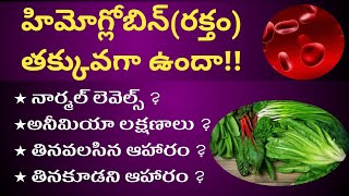 Foods To Increase Haemoglobin Levels in Telugu [upl. by Murial]