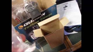 Celestron FirstScope and accessories unboxing [upl. by Turley148]