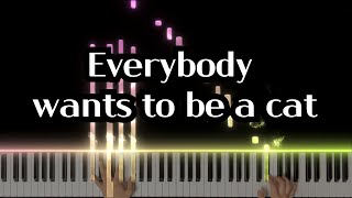 Everybody wants to be a cat piano cover sheet tutorial [upl. by Analaf]