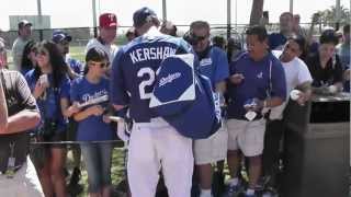 Clayton Kershaw Signing Autographs at Camelback RanchDodgers Spring Training 2012 March 16 [upl. by Aihseken508]