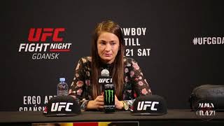 UFC Fight Night Gdansk Karolina Kowalkiewicz Post Fight Press Conference [upl. by Launame]