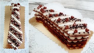 TORTA FESTA DEL PAPÀ CRAVATTA DI PASTA FROLLA AL CIOCCOLATO E CAFFÈ 🍫 CHOCOLATE AND COFFEE CAKE [upl. by Troy756]