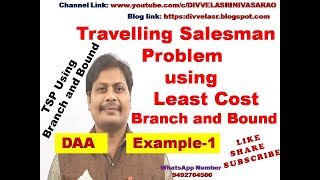 Travelling Salesman Problem using Least Cost Branch and Bound  Design and Analysis of Algorithms [upl. by Noland]