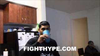 AMIR KHAN SHOWS OFF HIS CUSTOM REEBOK SHOES THAT HE SAYS EVEN FLOYD MAYWEATHER WEARS [upl. by Annor]