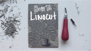 PRINTMAKING Tutorial How to LINOCUT for Beginners Pt 1 [upl. by Cawley143]