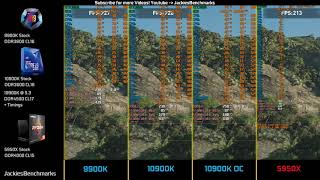 SOTR  5950X vs 10900K Full OC vs 10900K vs 9900K 1440p Highest Settings [upl. by Ococ901]