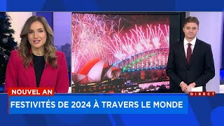 Nouvel An  festivités de 2024 à travers le monde  explications 12h [upl. by Erkan]