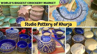 Biggest CERAMIC Crockery Market in IndiaFamous Studio Pottery of Khurja ceramicCrockery khurja [upl. by Arob]