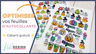 Réaliser des feuilles complètes dautocollants en utilisant Imprimer puis découper dans Design Space [upl. by Krenek]