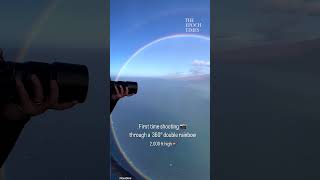 Stunning footage as photographers capture a double rainbow in Hawaii from helicopter 🌈😲 [upl. by Toffey]