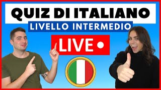 Quiz di italiano IN DIRETTA  Livello intermedio  grammatica sinonimi modi di dire [upl. by Martina]