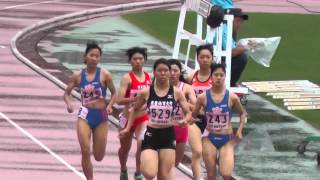 陸上 日本ｲﾝｶﾚ Women 800m 予選1 日本学生陸上 2014622 [upl. by Aiket]