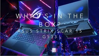 Whats in the box Asus Strix SCAR G533QS RTX3080 Unboxing [upl. by Wichern]