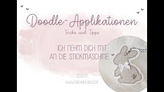 Doodle Stickdatei  3facher Tourstich  erste Schritte [upl. by Aidole]