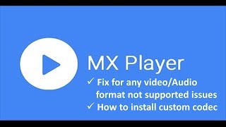 MX Player Fix This VideoAudio format is not supported [upl. by Eural]