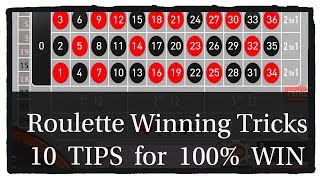 10 TIPS for 100 WIN On Online Roulette games [upl. by Gnoht]