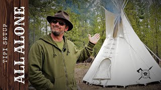 YOU CAN set up a traditional TIPI with no help  Simple step by step guide through the process [upl. by Nimsaj]