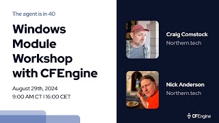 CFEngine The agent is in 40  Windows Module Workshop with CFEngine [upl. by Aihseit360]