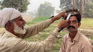 ASMR Shaving With World Oldest Barber 💈  ASMR Shaving Fast And Aggressive In Old Style [upl. by Atiuqet]