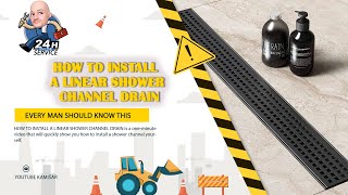 HOW TO INSTALL A LINEAR SHOWER CHANNEL DRAIN shorts [upl. by Norra218]