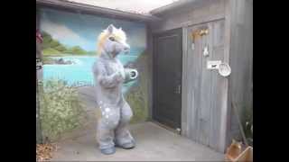 Gray Dapple Horse Costume  Must be 18 or older to order [upl. by Enajaras]