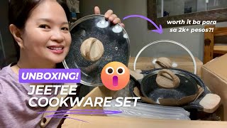 UNBOXING  HONEST REVIEW ON JEETEE COOKWARE SET worth it nga ba [upl. by Ettennad]