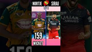 Anrich Nortje Vs Mohammad Siraj Comparison  siraj cricket [upl. by Veejar]