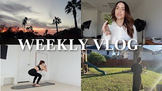 weekly vlog regreso a YouTube el behind the scenes del estudio cocinando en casa etc [upl. by Ahsenid]