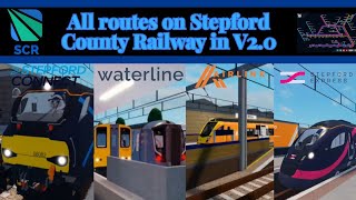 ALL ROUTES on the Stepford County Railway Network in V20  Stepford County Railway  ROBLOX [upl. by Airotahs]