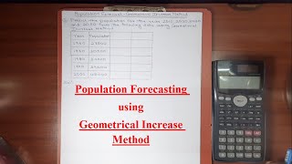 How to calculate Population Projection Geometric MethodSGRinformation [upl. by Barimah]