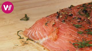 Lachs selber beizen  in einer Beize aus Dill und Cognac [upl. by Arihas]