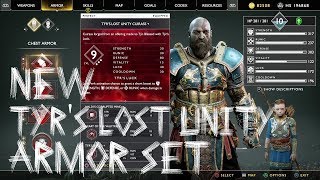 New Tyrs Lost Unity Armor Set Show Case  God of War New Game Plus [upl. by Gabrila915]