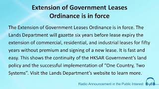 Extension of Government Leases Ordinance is in force [upl. by Leahcimnhoj]