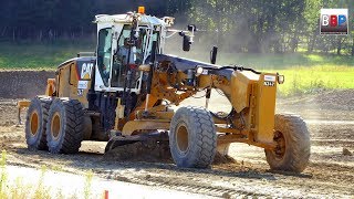 CATERPILLAR 14M Grader  Work B 31 Friedrichshafen Germany 19072018 1 [upl. by Hcirteid]