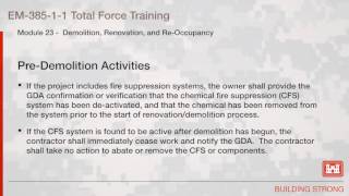 NAVFAC Safety Training Module 23 Demolition and Renovation [upl. by Gnouh]