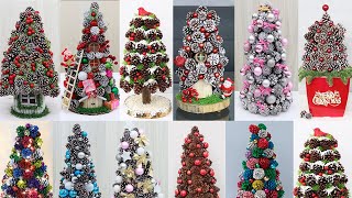 How to Make Pine Cone Christmas Trees  10 Samples for you to try [upl. by Greerson]