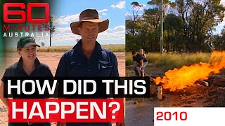 Rural water supplies left spewing gas  60 Minutes Australia [upl. by Yenahc]