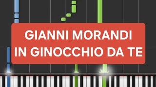 gianni morandiin ginocchio da terallentatoslowpiano facile easy tutorial [upl. by Jelsma649]