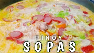 PINOY SOPAS  FILIPINO CHICKEN MACARONI SOPAS [upl. by Darreg]