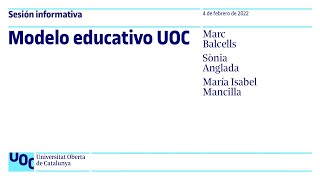 Cómo se estudia en la UOC  Sesión informativa  2022 [upl. by Heydon]