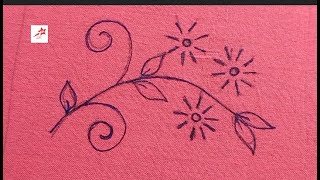 Flower Embroidery for Beginners Easy And Beautiful Embroidery Design [upl. by Narud]